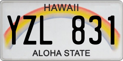 HI license plate YZL831