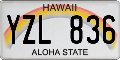 HI license plate YZL836