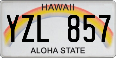 HI license plate YZL857