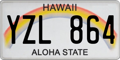HI license plate YZL864
