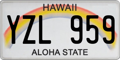 HI license plate YZL959