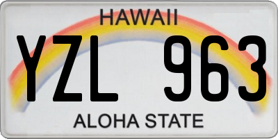 HI license plate YZL963