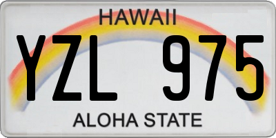 HI license plate YZL975