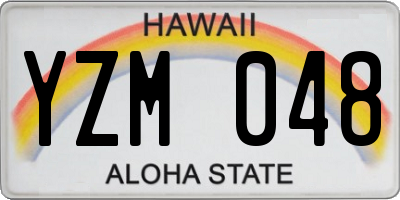 HI license plate YZM048