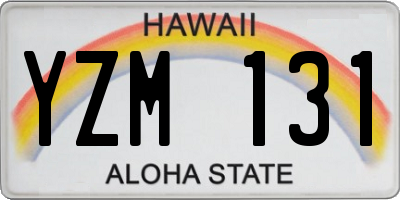 HI license plate YZM131