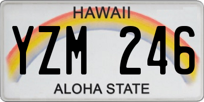 HI license plate YZM246