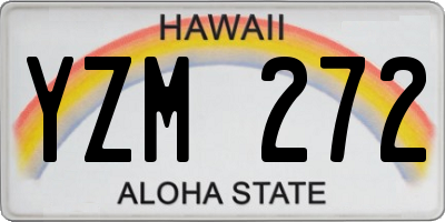 HI license plate YZM272