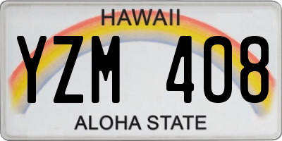 HI license plate YZM408