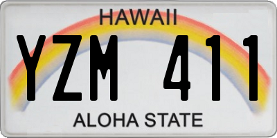 HI license plate YZM411