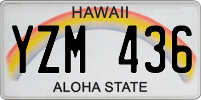 HI license plate YZM436