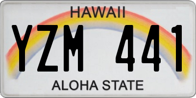 HI license plate YZM441