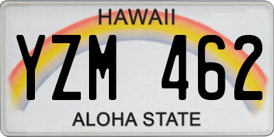 HI license plate YZM462