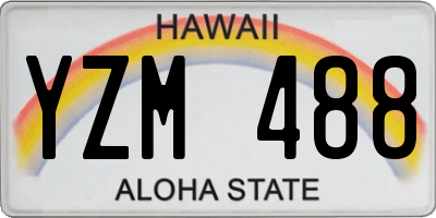 HI license plate YZM488