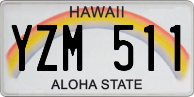 HI license plate YZM511
