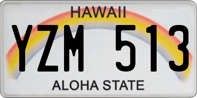 HI license plate YZM513