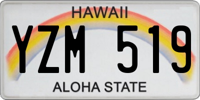 HI license plate YZM519