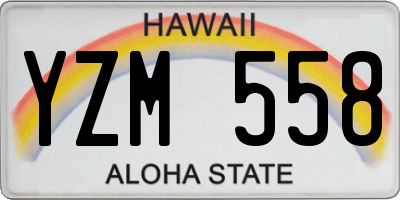 HI license plate YZM558