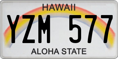 HI license plate YZM577