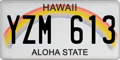 HI license plate YZM613