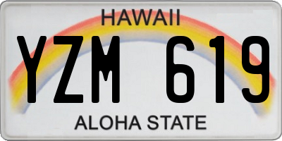 HI license plate YZM619