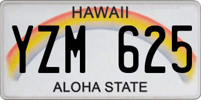 HI license plate YZM625