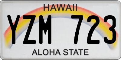 HI license plate YZM723