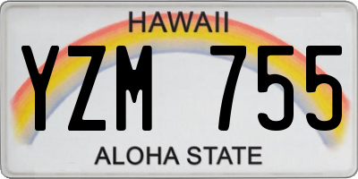 HI license plate YZM755