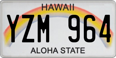 HI license plate YZM964