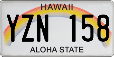 HI license plate YZN158