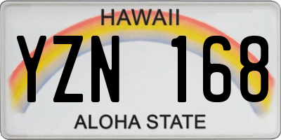HI license plate YZN168
