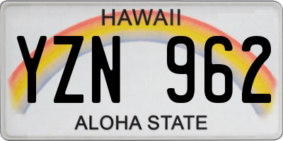 HI license plate YZN962