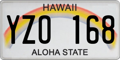 HI license plate YZO168