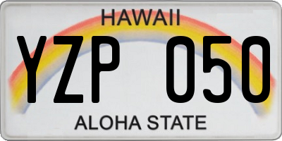 HI license plate YZP050