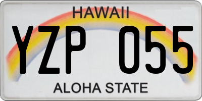 HI license plate YZP055