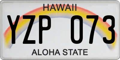 HI license plate YZP073