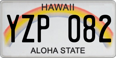 HI license plate YZP082