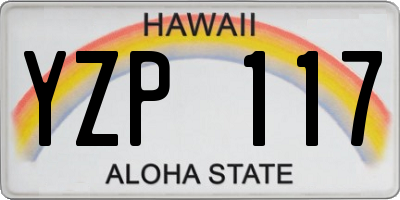 HI license plate YZP117
