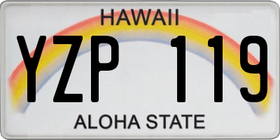 HI license plate YZP119