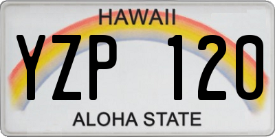 HI license plate YZP120