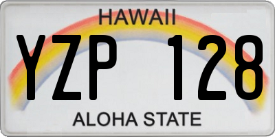 HI license plate YZP128