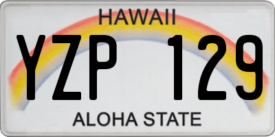 HI license plate YZP129