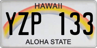 HI license plate YZP133
