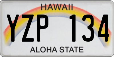 HI license plate YZP134