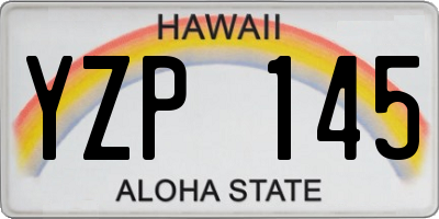 HI license plate YZP145