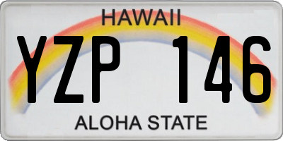 HI license plate YZP146