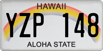 HI license plate YZP148