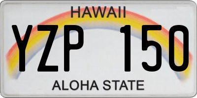 HI license plate YZP150