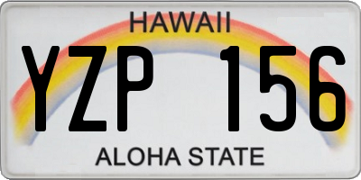 HI license plate YZP156