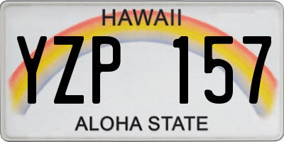 HI license plate YZP157