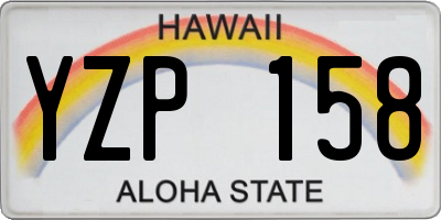 HI license plate YZP158